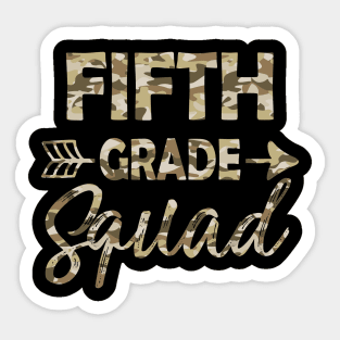 Fifth Grade Camo Teacher Welcome Back To School Sticker